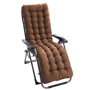 SurfMall Coussin Chaise Longue Bain de Soleil Antidérapant, Coussin Transat Pliable Jardin Comfort, Coussin de Fauteuil Epais Relax pour Balcon Terrasse Extérieur Intérieur 48x160cm (Marron) - Publicité