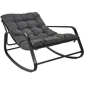 AltoBuy VIDIA Fauteuil à Bascule Anthracite avec Coussin Capitonné - Publicité