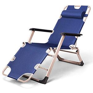 DIIDIIFF Fauteuil inclinable sans gravité, Chaise Longue de Jardin Pliante, Chaise de lit inclinable, siège Confortable pour Pique-Nique dans Le Jardin, Gris argenté + Coton (Bleu Marine) - Publicité