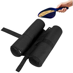 YJZQ Pieds de Tentes Sacs de Sable Oxford Sacs de Poids d'auvent pour Tente Porte Parasol Poids de Jambe Supporter Le Sable 10-15KG Noir - Publicité