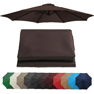 GOYUXV Auvent De Remplacement Pour Parasol 2m/2,7m/3m, 6 Baleines/8 Baleines Toile De Rechange Pour Parasol Déporté, Housse De Rechange Pour Parasol De Jardin Terrasse Plage (auvent Seulement) ( Color : Brow - Publicité