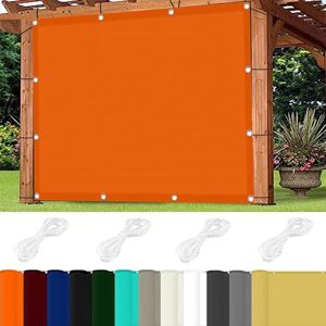 GOUSAILS Toile Ombrage Anti UV 0.6 x 1 m 98% UV Protection,Polyester, Auvent Résistante Aux Imperméable avec 4 X Cordes de 1.5M pour Patio Jardin Terrasse, Orange - Publicité