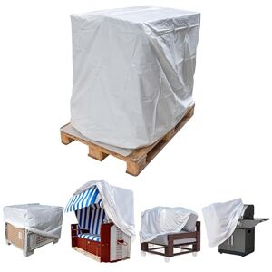 HASKYY Housse de protection pour palettes européennes 130 x 90 x 130 cm Housse de protection pour meubles En polyéthylène PE 5s Résistant aux UV - Publicité