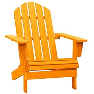 vidaXL Chaise de Jardin Adirondack Fauteuil de Patio Siège d'Extérieur Chaise de Terrasse Fauteuil de Jardin Orange Bois de Sapin Massif - Publicité