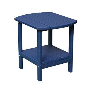 TORVA Table d'appoint extérieure, table d'appoint Adirondack, table d'appoint de jardin à 2 niveaux résistante aux intempéries, table basse de patio en PE haute densité, couleur bleu marine - Publicité