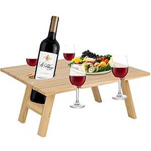 WMLBK Table de pique-nique portable en bois pliable pour jardin, balcon et camping en plein air (34 x 30 cm) - Publicité