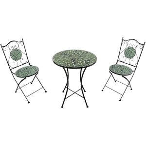 AXI Amélie Table et Chaise Bistrot, 2 Chaises 1 Table, Ensemble Bistro Extérieur Mosaique Feuilles Vertes Salon de Jardin Bistrot, Table Bistrot Mosaique pour Jardin/Balcon/Terrasse - Publicité