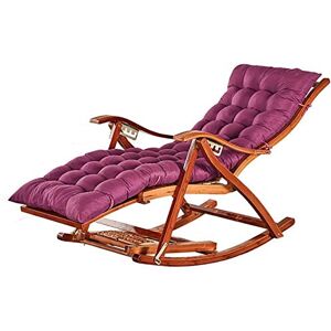 YLQHZW Chaise à Bascule légère, Chaise inclinable Pliante, Chaise à Bascule en Bois, Chaise Longue Pliable multifonctionnelle pour Plage, Jardin, terrasse, Camping, inclinable, pour Sieste intérieure - Publicité