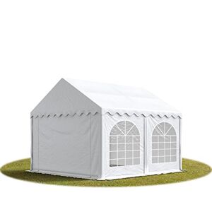 TOOLPORT Tente Barnum de Réception 3x4 m Bâches PVC 750 N Blanc Cadre de Sol Jardin - Publicité