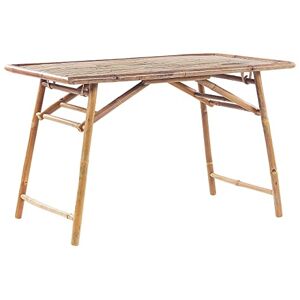 Beliani Table Pliable 120 x 69 cm d'Extérieur en Bambou Naturel pour Jardin Molise - Publicité