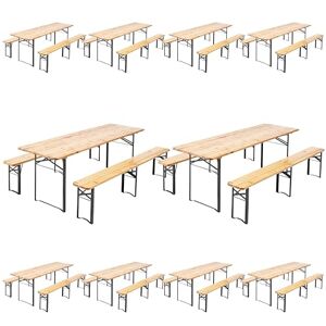 MobEventPro Set Brasserie table et banc 220 cm Lot de 10 - Publicité