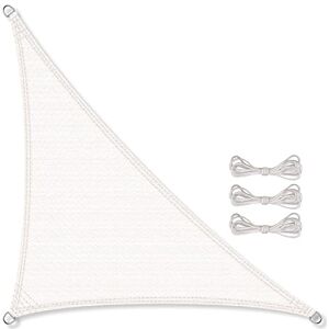 CelinaSun Voile d'ombrage Pare-Soleil Jardin Balcon Polyéthylène HDPE Respirant Triangle 3,6 x 3,6 x 5,1 m Blanc - Publicité