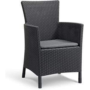 Allibert KETER Iowa – Fauteuil de Jardin 60x62x89 cm Gris Graphite - Publicité