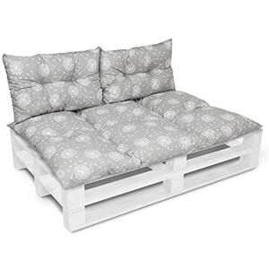 Amilian Ensemble de Coussins de Palette  1x 120x80 + 2X 40x60 Coussin de siège pour palettes Euro Meubles Balcon, Fauteuil d'extérieur ou Petit canapé pour Chambre de Jeune - Publicité