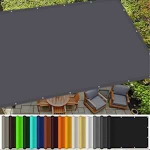 CHENMIAO Voile Ombrage Rectangulaire étanche 1.4 x 1.6 m UV Protection Couverture de Écran Jardin avec Corde Libre Facile À Plier pour La Couverture VéGéTale Serre Pergola, Gris Foncé - Publicité