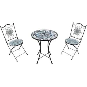 AXI Amélie Table et Chaise Bistrot, 2 Chaises 1 Table, Ensemble Bistro Extérieur Mosaique Multi Couleur Salon de Jardin Bistrot, Table Bistrot Mosaique pour Jardin/Balcon/Terrasse - Publicité