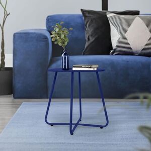 ML DESIGN modern living ML-Design Table d'Appoint, Acier Bleu, Table Basse Ronde Ø44,5x46H cm, Petite, Table de Salon avec Pieds Solides, Table de Nuit Stable, Interieur/Extérieur, Table de Jardin/Terrasse/Patio/Balcon - Publicité