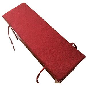 Homay Coussin pour banc de jardin, chaise longue durable pour salle à manger, camping, 2 places, housse amovible, antidérapante, épaisseur 2 cm 100x30x2cm Rouge - Publicité