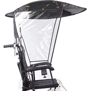 BUBANDI Housse de parasol universelle pour fauteuil roulant électrique, auvent pour fauteuil roulant, poncho imperméable adapté à la plupart des accessoires de fauteuils roulants, tissu PVC transparent - Publicité