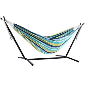 Vivere DOUBLE COTTON HAMMOCK WITH STAND (250 CM) CAYO REEF - Publicité