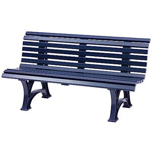 PROREGAL Banc de Jardin Jamaika   3 Places   Bleu   HxLxP 80x150x64cm   Plastique résistant aux intempéries et aux UV   Banc d'extérieur en Plastique, Banquette de Parc - Publicité