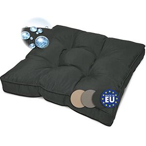 Beautissu Coussin Lounge pour Assise pour extérieur Résistant à l’Eau Gris Graphite 70x70x10 cm Idéal pour Jardin, Balcon - Publicité