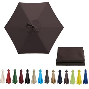 BZCKBZ 2m/2.7m/3m Auvent De Remplacement pour Parasol, Couvercle De Remplacement 6/8 Baleines, Auvent De Rechange pour Parasol, Housse De Rechange pour Parasol De Jardin Terrasse Plage (Color : Brown, Size - Publicité