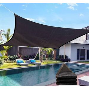 THUCHENYUC Pare-Soleil Extérieur, Voile D'ombrage Pare-Soleil Extérieur Respirant 95% Block Sun Awning Rectangle Pare-Soleil Sunshine Block for Patio Garden (Color : Black, Size : 13.12 * 39.37ft) - Publicité