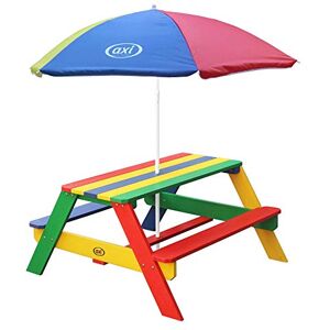 AXI Nick Table Pique Nique avec Parasol Multicouleur  Table de Pique Nique Enfant pour Le Jardin, Table Picnic, Table Picnic Bois 95 x 97 x 48 cm - Publicité