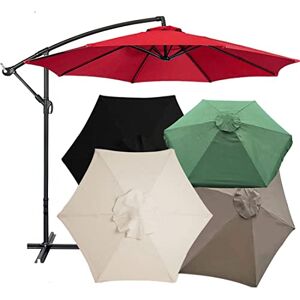 CANYUE 1 toile de rechange pour parasol de jardin, protection UV 30+ pour parasol de jardin, tissu résistant au soleil et à la pluie (3 m/6 baleines, blanc cassé) - Publicité