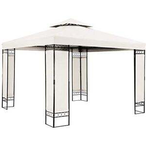 CASARIA Pavillon Lorca 3x3 m métal Toile Hydrofuge Protection UV 50+ Tente de réception tonnelle de Jardin pergola mobilier extérieur crème - Publicité