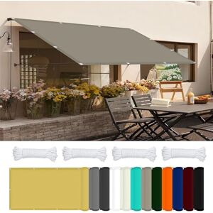 JIAHAO Filet d'ombrage avec Oeillets et Cordons 0.8 x 1.5 m UV Protection 98% Auvent Jardin Rectangulaire Polyester pour Patio Jardin, Terrasse, Balcon, Kaki - Publicité