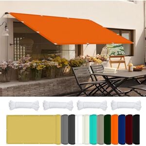 JIAHAO Voile D’Ombrage Rectangulaire Imperméable 1 x 1.2 m UV Protection 98% Voile d'ombrage Auvent Rectangulaire avec Oeillets pour Patio Jardin, Terrasse, Balcon, Orange - Publicité