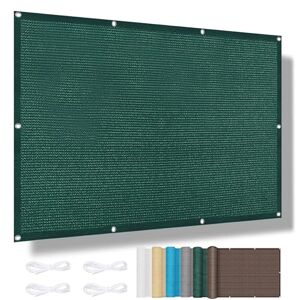 EIDEMED Voile D'Ombrage Auvent 1.5 x 3.8 m Rectangulaire Toile D'Ombrage Pare-Soleil UV Protection, avec Oeillets et Cordons pour Jardin Patio Couverture Végétale, Vert Foncé - Publicité