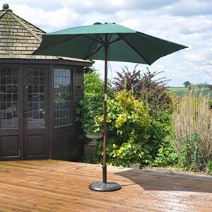 Best Price Square Kingfisher Parasol de jardin en bois Vert 2,4 m - Publicité