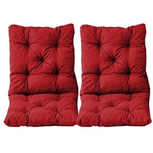 Ambientehome Lot de 2 Coussins REMBOURRÉS avec Dossier pour Banc de Jardin, TERRASSE Env. 50 x 98 cm x 8 cm Rouge!! - Publicité