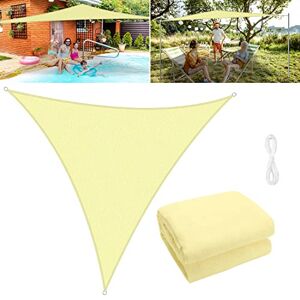 WOKKOL Voile d'ombrage, Voile d'ombrage Jardin, Voile d'ombrage Terrasse, Toile Solaire Voile, 90% Résistant Aux UV, Respirant, 185g / ㎡ Haute Densité HDPE, pour Terrasse/Jardin (3X3X3M) - Publicité