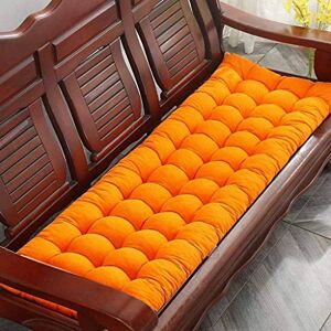 Lesong Coussin de banc rectangulaire, épais et doux pour chaise de jardin en bois et métal de 2 à 3 places 48 x 120 cm Orange - Publicité