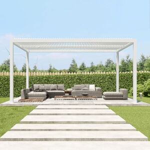 Tonnelle Pavillon de Jardin Rectangulaire Beige …