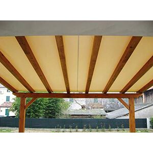 VERDELOOK Toile voile beige pour pergola bois 3 x 6 m - Publicité