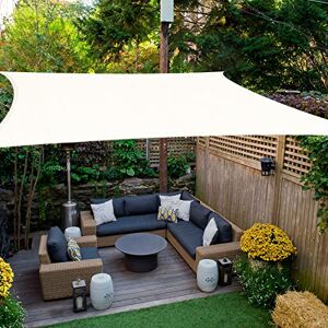 HAIKUS Voile d'ombrage Carré 3x3 m, Toile Ombrage HDPE Respirant (185g/㎡), Filet dombrage 3m Résistant 98% Protection Rayons UV pour Patio Jardin Terrasse Camping Extérieur, Blanc 3x3m - Publicité