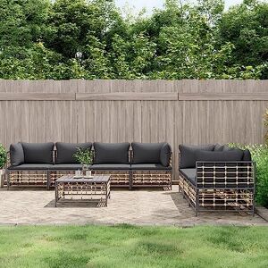 Rantry Casa Set de canapés de jardin 8 pièces avec coussins en rotin anthracite, canapé-lit, canapé, salon, canapé, canapé, moderne, jardin ameublement, canapé-lit, canapé, jardin extérieur - Publicité