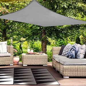 HAIKUS Voile d'ombrage Imperméable Rectangulaire 2x3m, Toile Ombrage PES Résistant à l'eau, Filet dombrage Rectangle 3x2m, Résistant 98% Protection Rayons UV pour Patio Extérieur, Gris Graphite 2x3 - Publicité