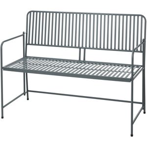 Cémonjardin Banc de jardin pliable en métal anthracite - Bistro