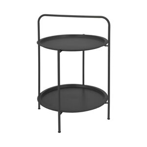 Cémonjardin Table basse 2 plateaux anthracite Ø50 cm