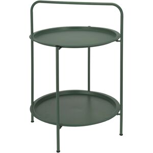 Cemonjardin Table basse 2 plateaux olive Ø50 cm