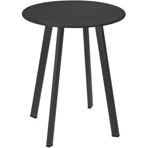 Cemonjardin Table basse ronde en metal anthracite Ø40 cm