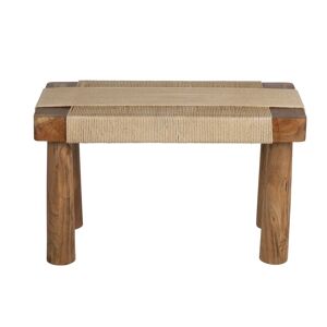 Maisons du Monde Tabouret en bois d'acacia massif et corde beige Beige 70x42x37cm