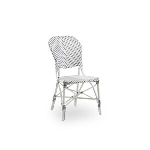 Chaise repas en aluminium et fibre synthétique blanche Blanc 59x92x48cm