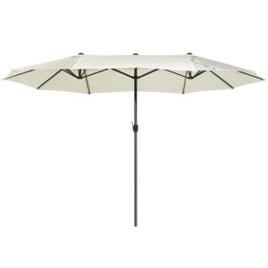 Beliani Grand parasol XL avec toile beige clair 270 x 460 cm - Publicité